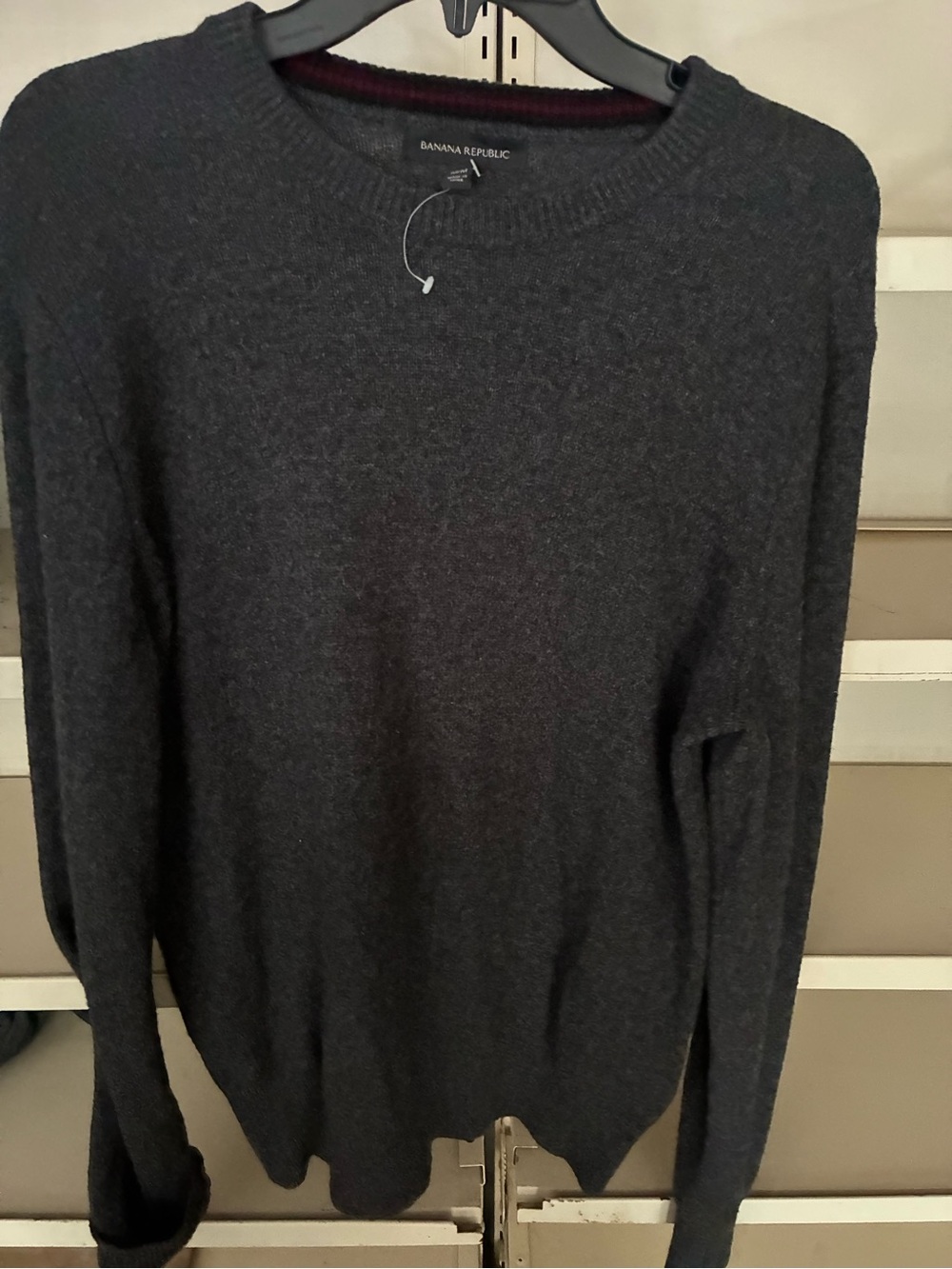 Banana Republic Men’s Dark Charcoal Crewneck Sweater
